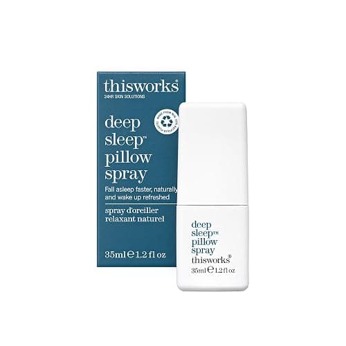 THISWORKS Deep Sleep Pillow Spray – Fast-Acting Natural Formula with Lavender for Relaxation and Restful Sleep – 35 ml (1.2 fl oz) Mini Travel Size - Image 1