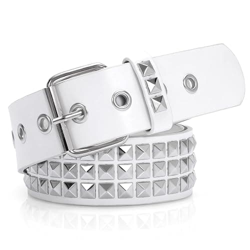 XZQTIVE Studded Belt Metal Punk Rock Rivet Belts for Women/Men Punk Leather Belt Gothic Belt Accessories for Jeans Pants - Image 1