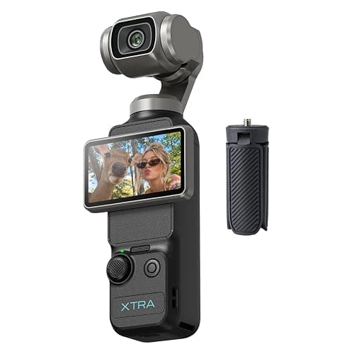 Xtra Muse with Mini Tripod Combo, Vlogging Camera with 1'' CMOS & 4K/120fps Videos, Pocket Camera with 3-Axis Gimbal Stabilizer, Fast Focusing,Digital Video Camera for Photography, Digital Camera - Image 1