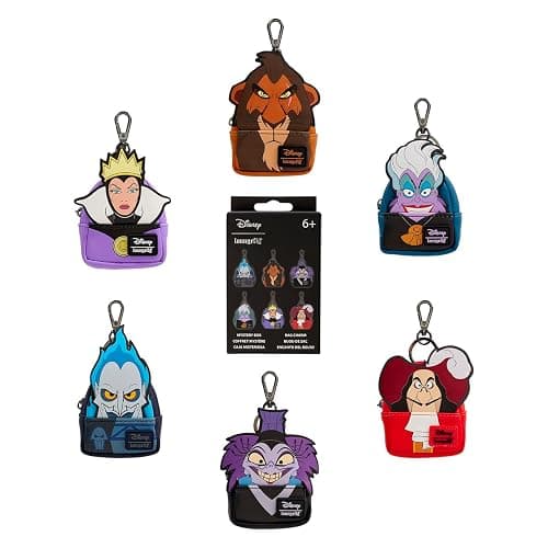 Loungefly Disney Villains Cosplay Mystery Mini Backpack Keychain Charm (ONE RANDOM KEYCHAIN - BLIND BOX) - Image 1