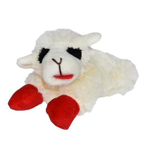 Multipet Lamb Chop Dog Plush Toy - Squeaky Toy for All Dogs - Extra Soft Plush - Stuffed Animal Dog Toy for Cuddling & Playing - Cute Pet Toy (6", Cream) - Image 1