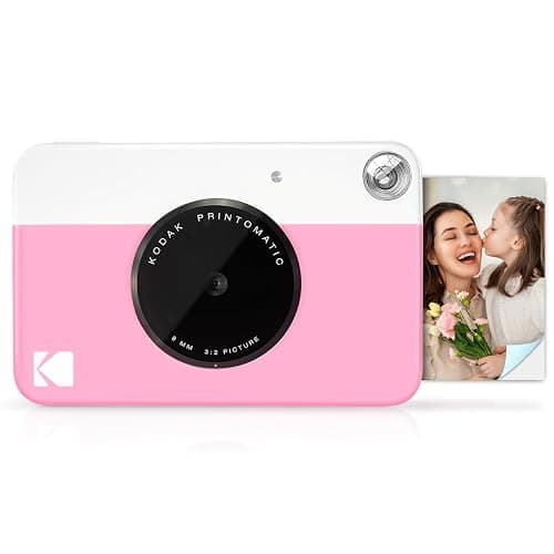 KODAK Printomatic Full-Color Instant Print Digital Camera, Zink 2x3" (5.1x7.5 cm) Sticky-Back Photo Paper, 5MP, Portable, Creative Fun Gift for Birthday, Christmas, Holiday, Pink - Image 1