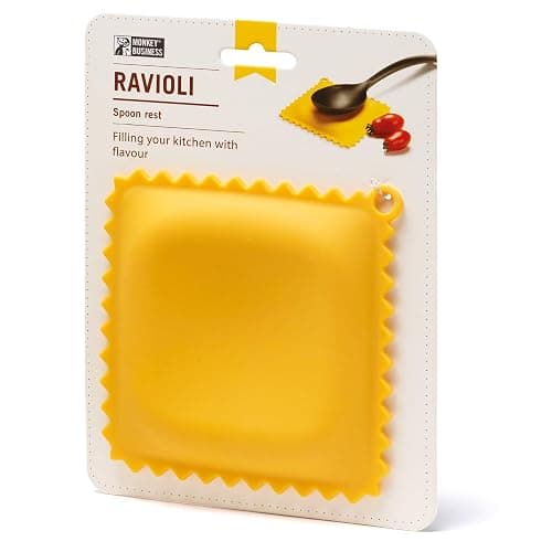 The Original Ravioli-Shaped Spoon Rest | Spoon Rest for Kitchen Counter | Cool and Cute Kitchen Accessories | from a Collection of Different Pasta-Shaped Unique Kitchen Gadgets | by Monkey Business - Image 1