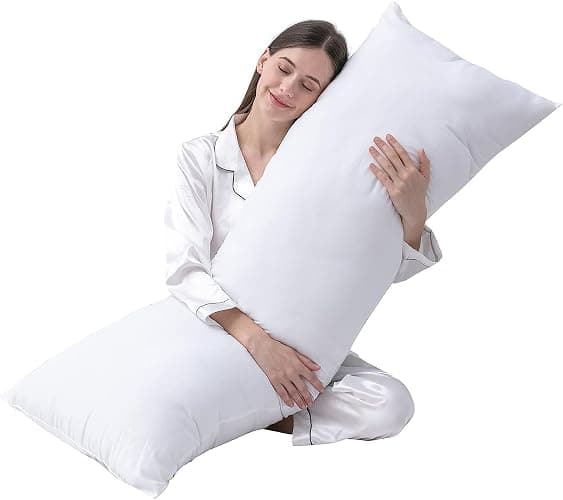 DOWNCOOL Large Body Pillow Insert- Breathable Full Body Pillow for Side Sleeper - Soft Long Bed Pillow for Adults - 20 x 54 inch - Image 1