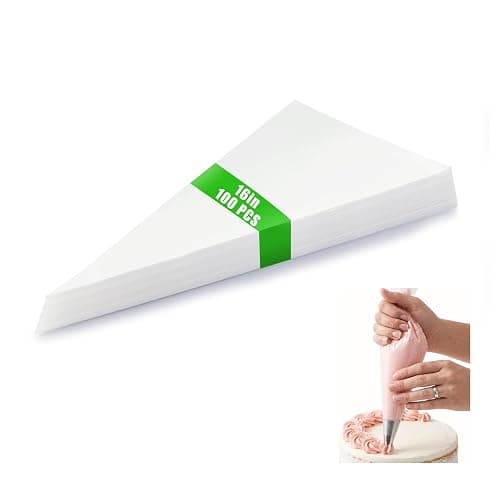 16 Inch Disposable Piping Bags, Anti-Burst & Slip-Resistant Pastry Bags, Large Frosting Bags for Cake Decorating and Icing Cookie (100 Pack) - Image 1