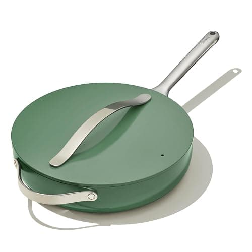 Caraway Nonstick Ceramic Sauté Pan with Lid (4.5 qt, 11.8") - Non Toxic, PTFE & PFOA Free - Oven Safe & Compatible with All Stovetops (Gas, Electric & Induction) - Sage - Image 1