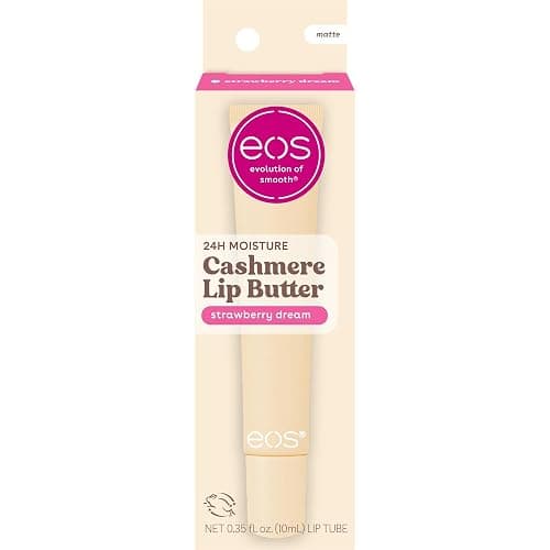 eos Strawberry Dream Plumping Peptides & Shea Butter Lip Butter, 0.35 oz - Image 1