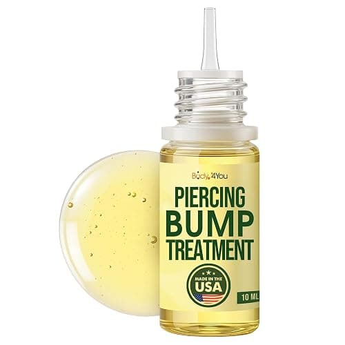 BodyJ4You Piercing Keloid Bump Removal - Natural Oil Piercing Bump Treatment - Nose Septum Belly Ear Cleaner Soothing Skin Recovery Solution - Safe Care Piercing Reduce Appearance Scars - 0.33 Fl Oz - 0.33 Fl Oz (10ml) - Image 1
