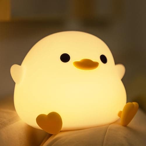 YuanDian Dodo Duck LED Night Light - Cute Silicone Duck Lamp for Bedrooms, Living Room - Rechargeable, Touch Sensor Bedside Table Lamp - Image 1