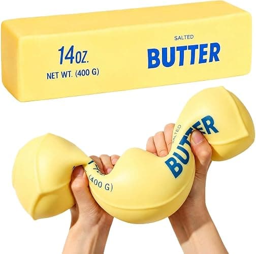 10in Giant Butter Squishy,Upgrade Jumbo Big Butter 14oz Squeeze Stress Ball | Large Butter Stick Stress Relief Slow Rising Fun for Anxiety Relief Party Favors - Image 1