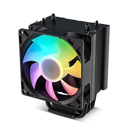 Vetroo V3 CPU Air Cooler w/ARGB Lighting and PWM Smart Control - Compact Design with Height of 133mm & 92mm Fan, Direct Heat Pipes, Aluminium Fins, for AMD AM4/AM5 & Intel LGA1851/1700/1200/115X - Image 1