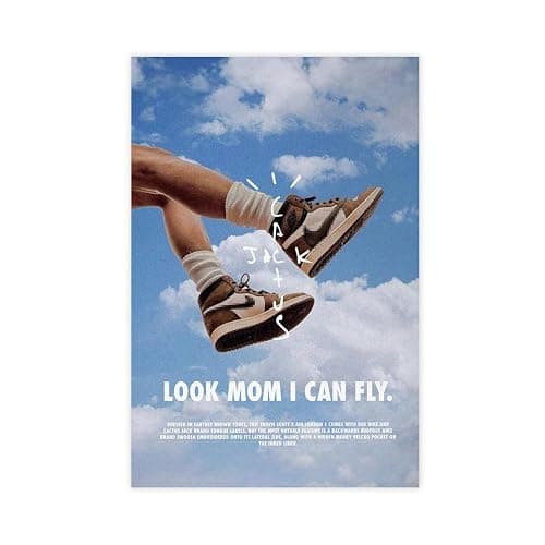 jcanqu Travis Scott Poster Look Mom I Can Fly Poster 1 Album Cover Posters Rap Music Poster Wall Art Room Decor Print Canvas Posters for Room Aesthetic Unframe:12x18inch(30x45cm) - Travis Scott Poster Look Mom I Can Fly Poster 1 - Unframe:12x18inch(30x45cm) - Image 1