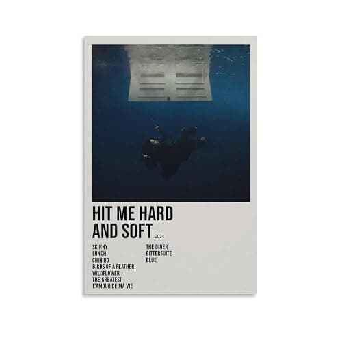 GuoYid Hit Me Hard And Soft Poster Home Decor Poster Wall Art Hanging Picture Print Bedroom Decorative Painting Posters Room Aesthetic 08x12inch(20x30cm) - 08x12inch(20x30cm) - Unframe-style - Image 1