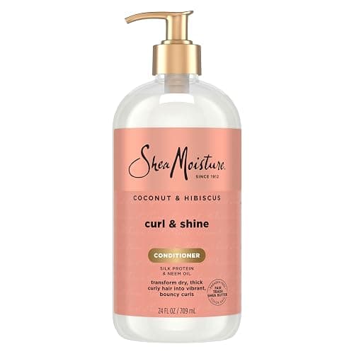 Shea Moisture Curl & Shine Conditioner Coconut & Hibiscus, for Thick, Curly Hair, to Moisturize & Soften, 24 oz - Image 1