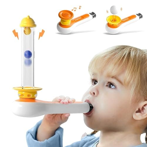 TOP BRIGHT 3 in 1 Sensory Toys for Toddlers with Whistle & Ball Blowing | Early Development Activity Toys for Speech Therapy, Montessori Fine Motor Skills Toys for 3 4 5 Year Old Boys Girls Gifts - Image 1
