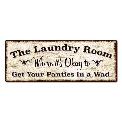 METAL SIGN, NOT A RUG - The Laundry Room, Where it’s Okay to Get Your Panties in a Wad, 5.75 x 15.5 Inch Aluminum Sign, Funny Wash Room, Laundromat, Housewarming, Gifts & Decor 0616-RK3004 - Image 1