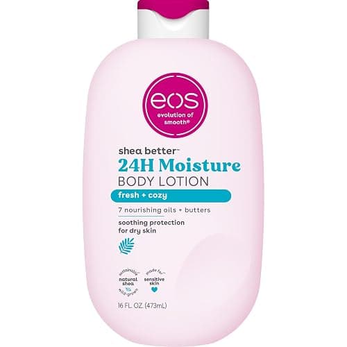 eos Shea Better Body Lotion, Fresh & Cozy, 24-Hour Moisture Skin Care, Lightweight & Non-Greasy, Natural Shea, Vegan, 16 fl oz - Image 1