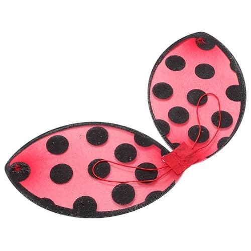 Abaodam Foldable Ladybug Wings for Kids Performance Mesh Cosplay Wing Red Costume Prop Portable Party Accessory for Girls Stage Play - Image 1