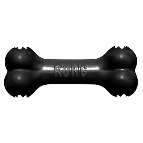 KONG - Extreme Goodie Bone - KONG's Most Durable Natural Rubber Dog Bone for Power Chewers - Black - For Medium Dogs - Image 1