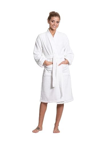 Turkuoise Soft & Absorbent Towel Robe, 100% Cotton Turkish Terry Cloth Kimono Bathrobes for Women - Image 1
