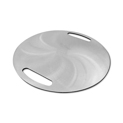 SnS Grills Slow 'N Sear Carbon Steel Flat Top Plancha Griddle - Rotating Durable Griddle for Kettle Grill BBQs - Outdoor Cooking Accessory - Fits 22” Kettles - Image 1