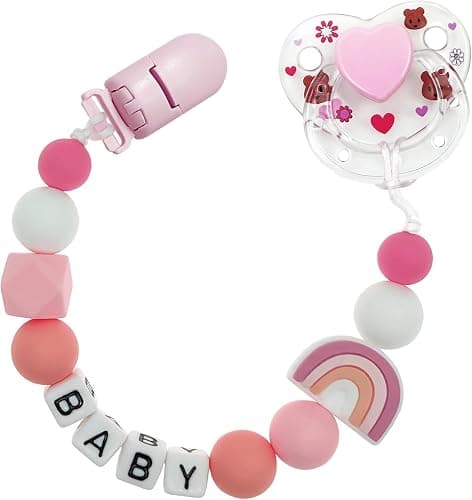 Reborn Baby Dolls Pacifier Clips Accessories with Magnetic Pacifier Pink Style Magnetic Pacifier Clips for Kids Gift - Image 1
