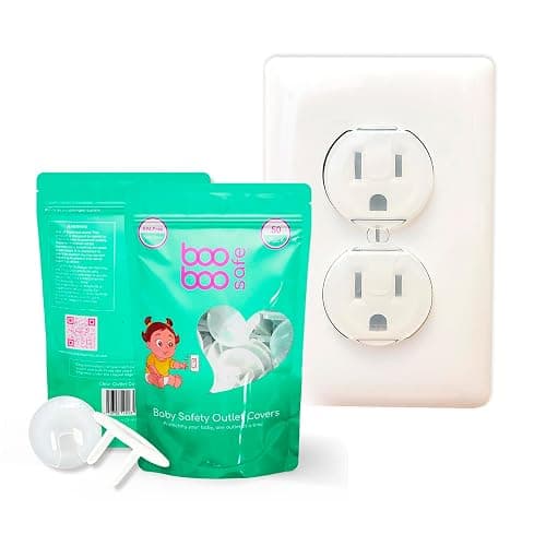 Boo Boo Safe Baby Proof Outlet Covers - 50 Pack Transparent Socket Covers for Outlets - Easy Install Outlet Plug Covers - Child Safety Clear Outlet Covers - Durable & Steady Outlet Covers - Image 1