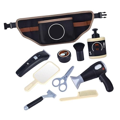 Children Barber Pretend Play Hairdressing with Hair Styling Tool Creative Roleplay Activity Game for Toddler Fun Kids Barber Toy - Image 1