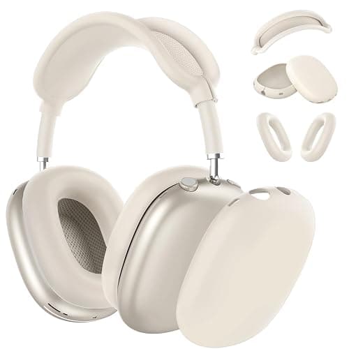 Silicone Case Cover for AirPods Max Headphones,Ear Pad Case Cover/Ear Cups Cover/Headband Cover for AirPods Max (USB-C/Lightning)(2024/2020),Accessories Silicone Protector for Apple AirPods Max, Stone - Image 1