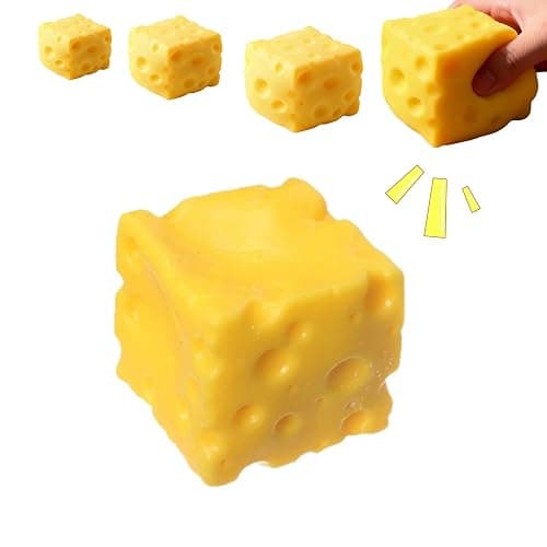 Yellow Cheese Squishy Slow Rising, Big Cheese Squishy, 2026 New Soft Novelty Rebounding Sensory for Adults, Help for Relax (6cm) - Image 1