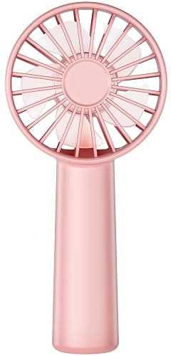 Handheld Fan, Portable Mini Fan 3 Speeds, 1800mAh Small Hand Fan Battery Operated, Personal Makeup Eyelash Fan USB Rechargeable, Gifts for Stylish Girls Women Kids,Pink - Image 1