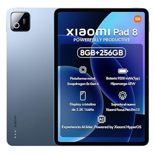 XIAOMI Pad 8 Ai WiFi Version Global (No Calls or Text) 11.2 inches 3.2K 144Hz 9200mAh Four Speakers 13 Mp Model 25097RP43G (Blue, 256GB + 8GB) - Image 1