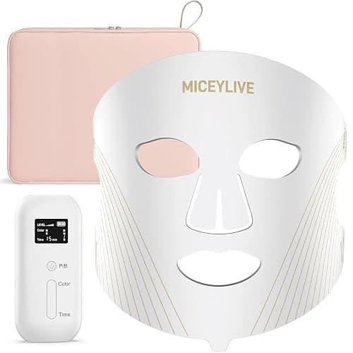 MICEYLIVE Red Light Mask for Face - 460-850nm Near-Infrared Led Light Face Mask, 2000mAh Remote Control, Timing Function, Red Light Lamp for at Home and Travel - Image 1