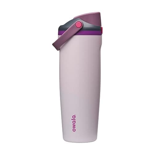 Owala FreeSip Sway Insulated Stainless Steel Water Bottle with Two-Way Spout, Built-In Straw and Bucket Handle, Made for Travel, School, and Sports, 30oz, BPA Free, Leak Proof, Dreamy Field - Image 1