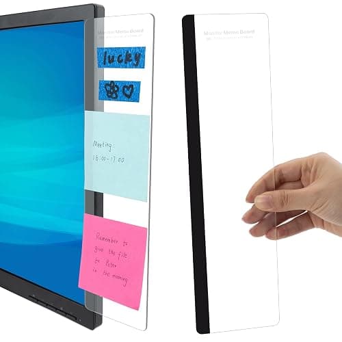 MDOZQ Office Desk Accessories 2pcs Computer Monitor Memo Board Message Board Supplies for Women Men Sticky Note Holder Home Desktop Decor - Image 1