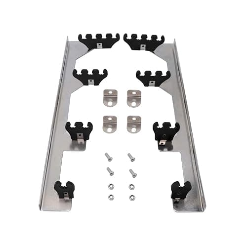 KIPA Chrome Linear Spark Plug Wire Separators Divider Loom Black Valve Cover Fits for Chevy Ford Mopar SBC 265 283 305 350 400 396 - Image 1
