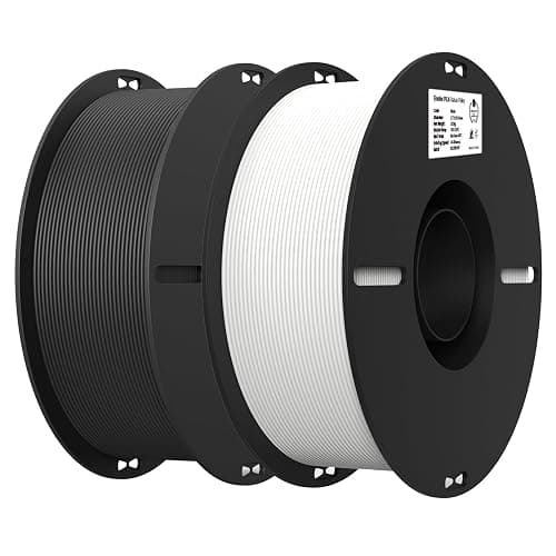 Creality 2kg Black & White PLA 1.75mm Filament Bundle for 3D Printing with No-Tangling Strong Bonding and Overhang Performance, Accuracy +/- 0.02mm - Image 1