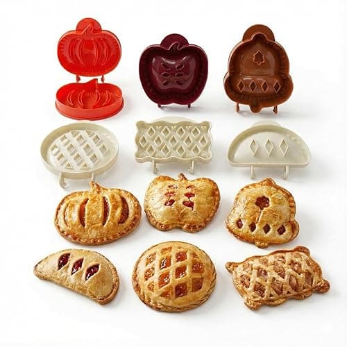 6 Pack Hand Pie Molds – Dough Presser for Mini Pocket Pies Baking | Non-stick coating, one-press seal & crimp, dishwasher-safe, ideal for apple pumpkin fillings - Image 1