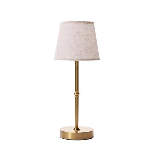 FAPEMIH Cordless Rechargeable LED Table Lamp, 6000mAh Battery, Soft Warm Light, Dimmable & Touch Control, Bedside & Dining Night Light, Portable Cozy Ambient Lamp,Gold - Image 1