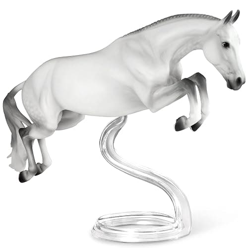 Breyer Horses Traditional Series Get Rowdy | USEF High Performance Horse of The Year 2019 & 2020 | Horse Toy Model | 14" x 11" | 1:9 Scale | Model #1862, White - Image 1