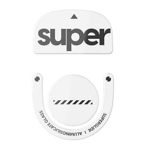 Superglide Glass Mouse Skates for Logitech G Pro X Superlight 2 (Type-C, White) - Ultra Smooth Glide, Durable Glass Mouse Feet - Image 1