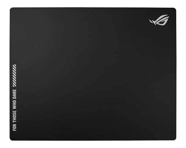ASUS ROG NH04 ROG Moonstone ACE Gaming Mousepad, 19.69 x 15.75 x 0.16 in, Large Size, Ultra-Smooth Surface, Tempered Glass, Esports & FPS Gaming, Black - Black - Image 1