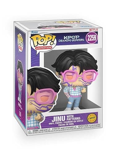 Funko Pop! Animation: Kpop Demon Hunters - Saja Boys Jinu Demon Pattern (Chase Variant) Vinyl Figure Collectibles Bundled with Box Protector - Image 1