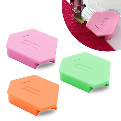 3PCS Magnetic Seam Guide for Sewing Machine, Multifunctional Polygonal Hemmer Guide with Scale, Universal Sewing Quilting Supplies Accessories Tools - Image 1