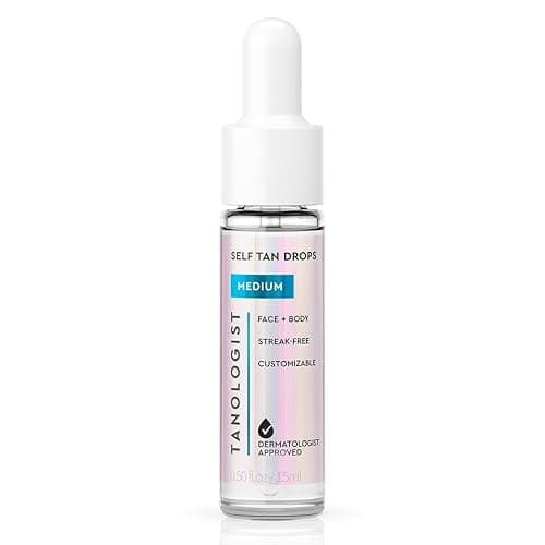 Tanologist Self-Tan Drops- Medium, Bronzing Serum, Customizable Face & Body Self Tanner For Moisturizer, Gradual Tanning Drops for Natural Glow, Streak-Free Vegan Formula, 1.01 fl oz - Image 1