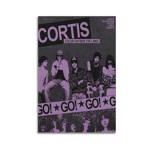 KJDSMOM CORTIS COLOR OUTSIDE THE LINES (3) Pretty Classic And Retro Posters Wall Art For Living Room And Bed Room Pop Music Canvas Prints Aesthetic08x12inch(20x30cm) Unframe-style - Image 1