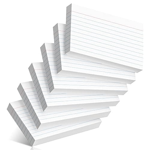 300 Count Index Cards 3 x 5 Inch Ruled White Index Cards, Flash Cards College Ruled for School, College, Office and Home Organization, Durable Study To Do List Note Cards with Ruled Lines - Image 1