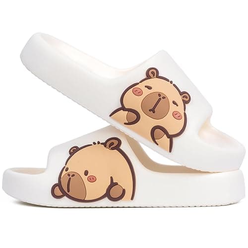 XUNBAI Men's and Women's Capybara Slides,Cute Capybara Slippers for Indoor Outdoor,Non Slip Quick Drying Shower Shoes,Comfort Cloud Slides Sandals - Image 1