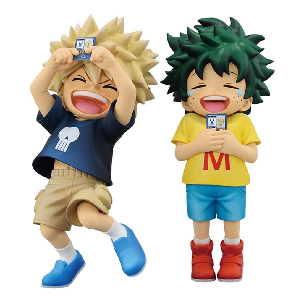 2PCS Midoriya Izuku Figure Bakugou Katsuki Statue Anime MHA Figure Model Handmade Collectible Desktop Decoration Birthday Gifts 11CM - Image 1
