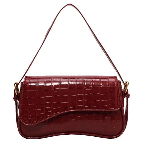 Small Shoulder Bags,Trendy Crossbody Purses for Women Waterproof Leather Handbags Clutch Tote Designer Bags black purse - Image 1